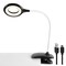 LED Desk Lamp, Bright Table Lamp, Clip-On, Rechargeable, Flex Neck, Touch Control, 3 Brightness Levels, 240 Lumens (Black)